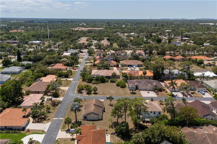 Aerial view with a residential view