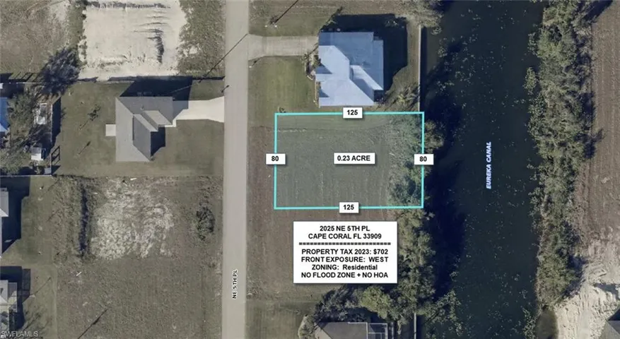 Map / location with property parcel outlined