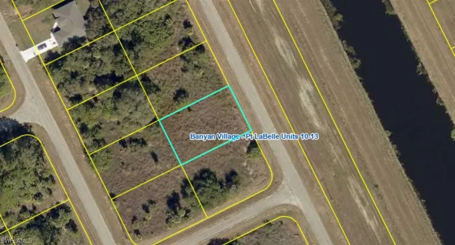 Plat Map. Illustrating the property boundaries and identifying the specific parcel within Banyan Village - Pt LaBelle Units 10-13