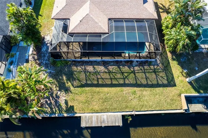 Rear aerial overhead of home.