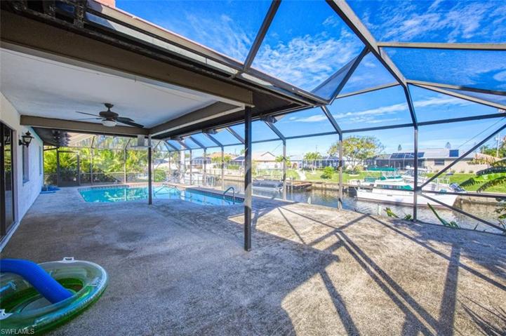 Plenty of space to sun, entertain or just relax. Screened pool is 54'x23' with 10'x16' open under truss Lanai. Plus a pool Bath entry.