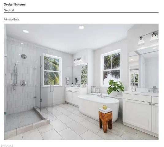 Master bathroom rendering