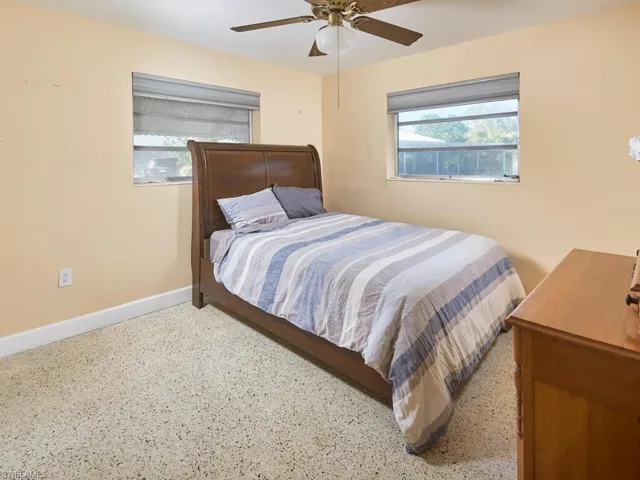 Second bedroom is privately tucked away from the main living areas.
