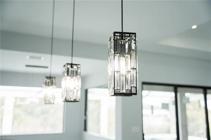Detailed view of a chandelier