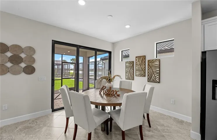 Cafe with sliding glass door