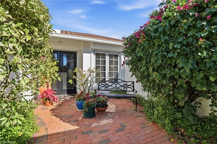 Enjoy morning sun at your private courtyard entry