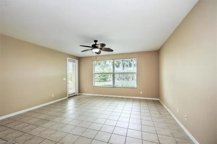 View from dining room area to living room area with open concep floor plan!