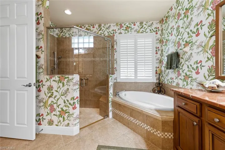 Large tub and walk-in shower