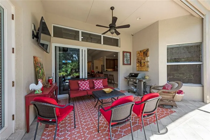 Large covered area to relax