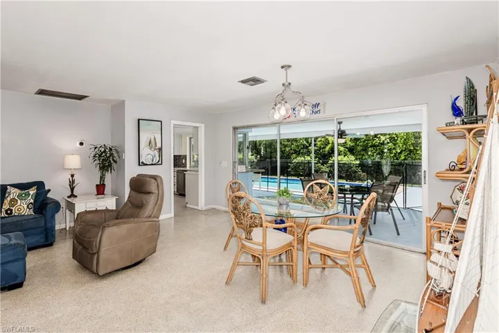 Dining space with baseboards