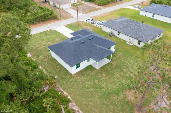 View from above of property