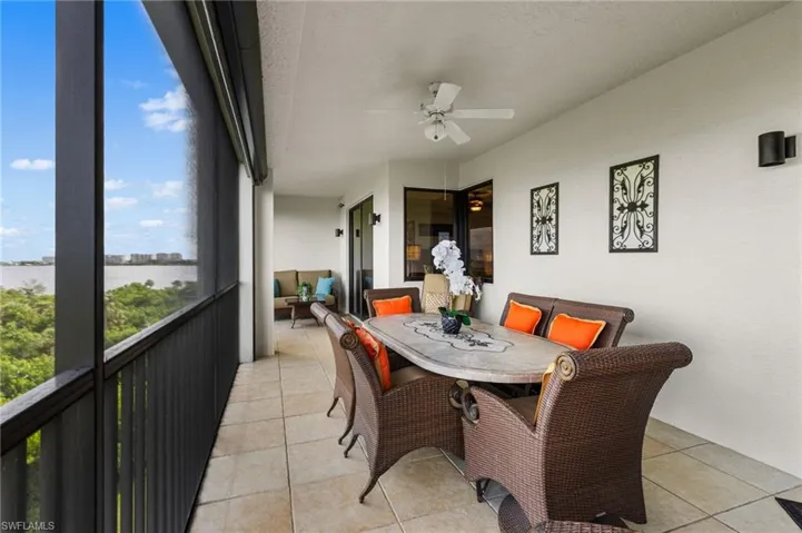 Dining space and a seating area on your lanai.