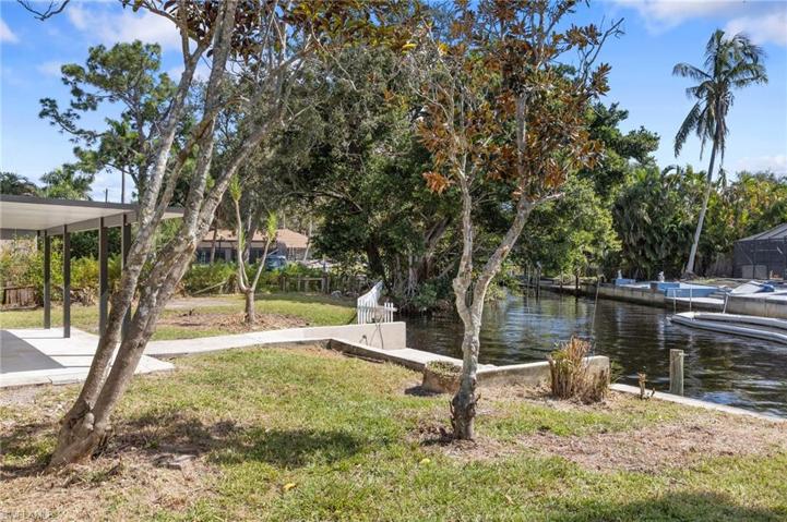 Back Yard with Concrete Dock