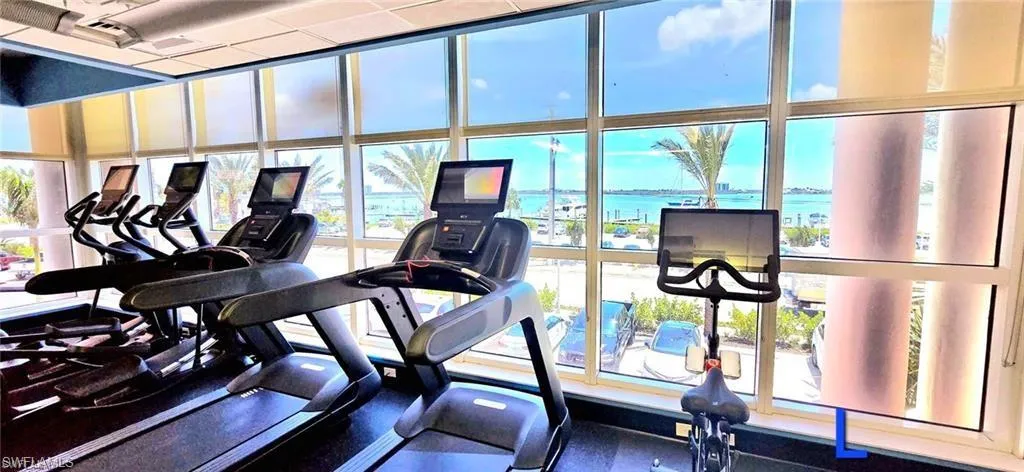 Gym with plenty of natural light