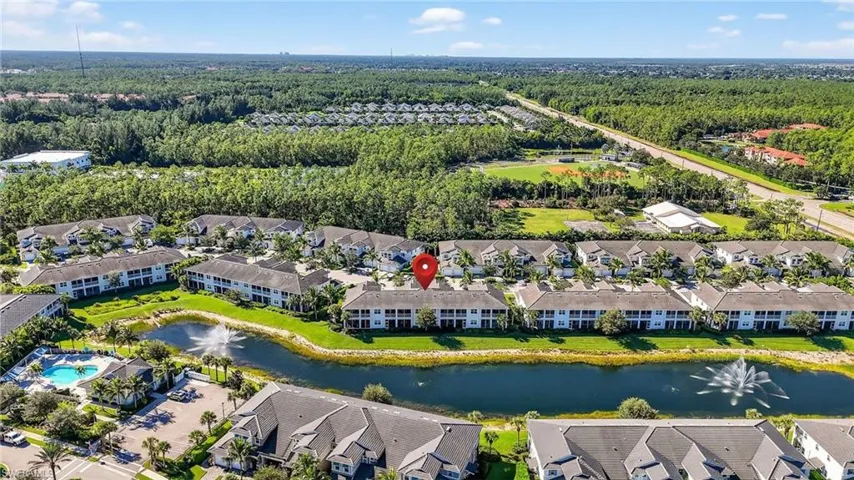 Aerial view of a large body of water