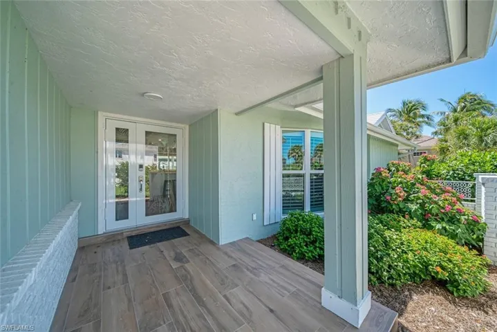 Entrance to property with french doors