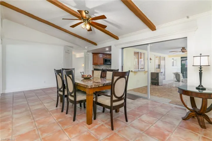 Dining Area Sliders open up to the Covered Patio!
