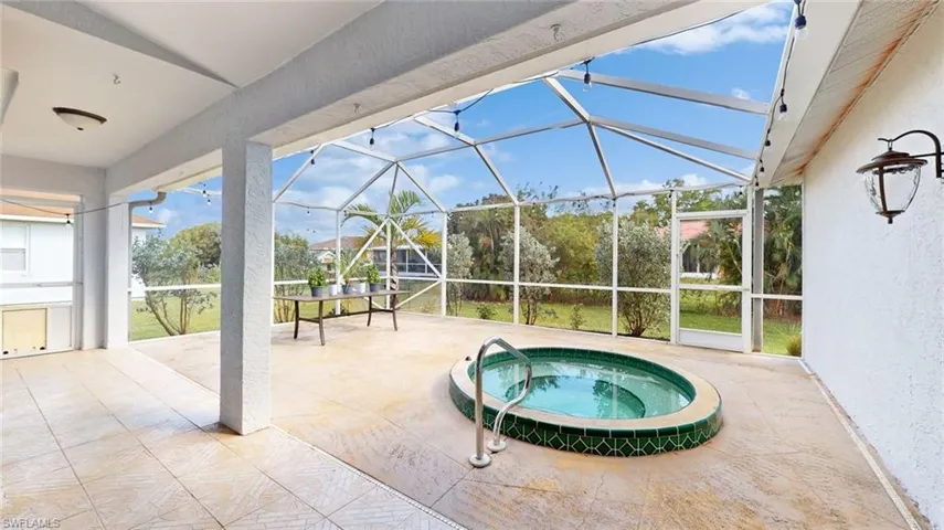 View of inground hot tub