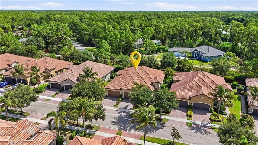 Aerial view of home.