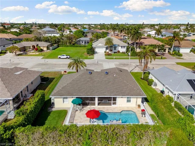 Birds eye view of property