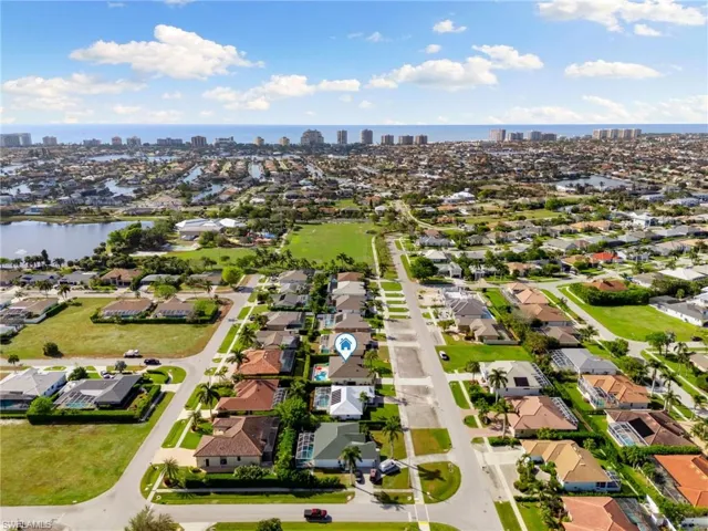 Drone / aerial view towards Mackle Park