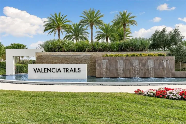 Community sign with a lawn
