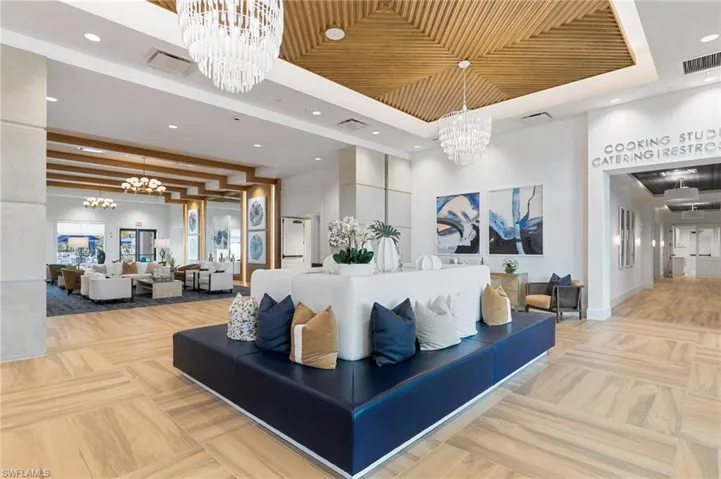Lobby featuring recessed lighting and a high ceiling