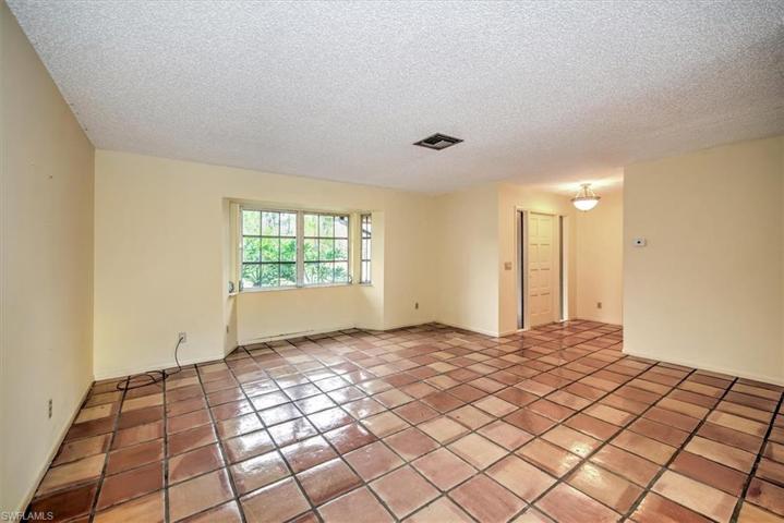 Living room with bay window