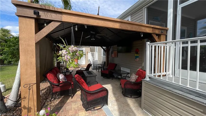12' X 14' Gazebo with ceiling fan and tv