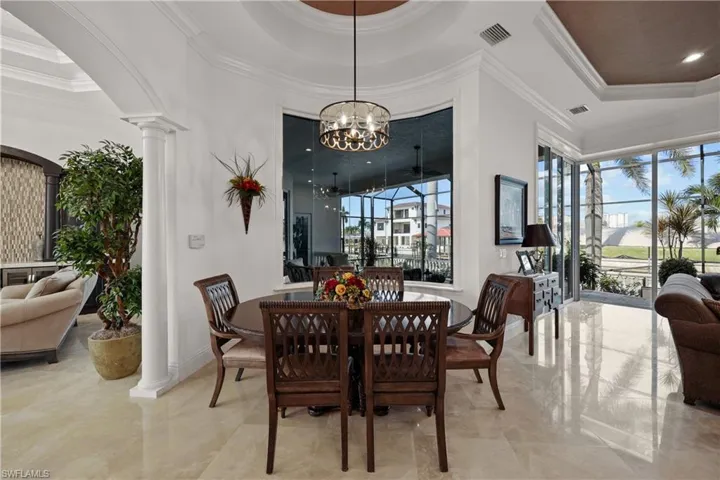 Breakfast nook with water view