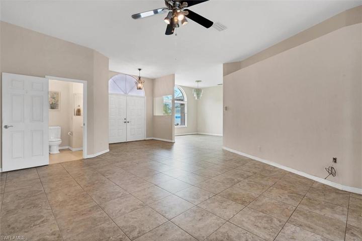 Living Room with Half Bath off of Living Room