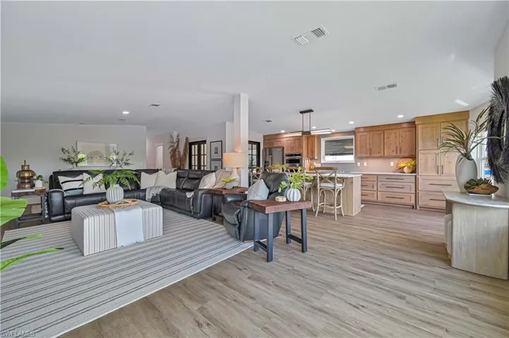 Living, Dining and Kitchen