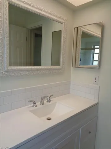 Bathroom featuring vanity