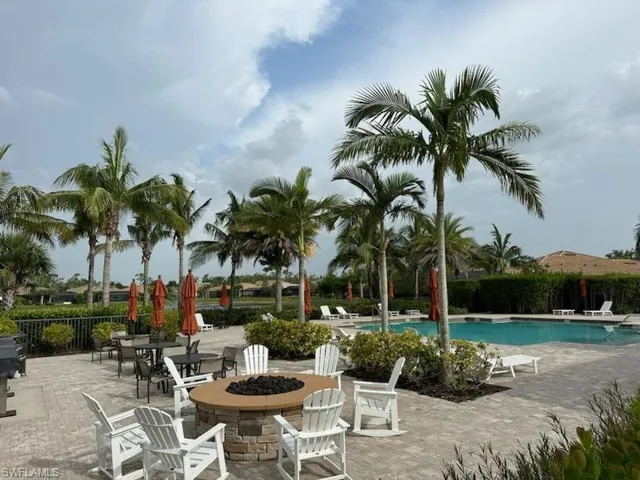 Fire Place next to pool