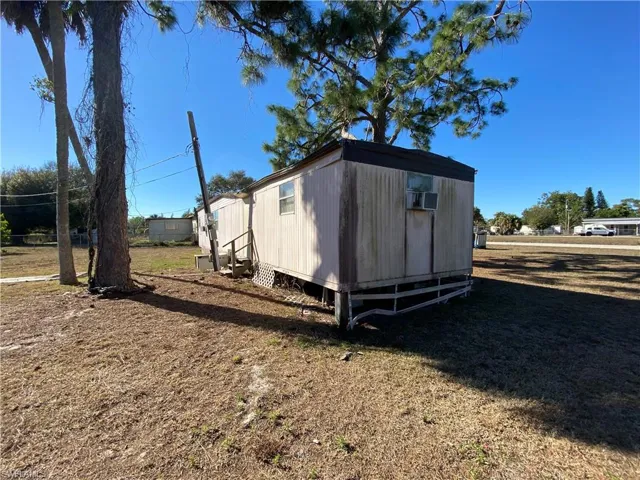 View of shed with cooling unit