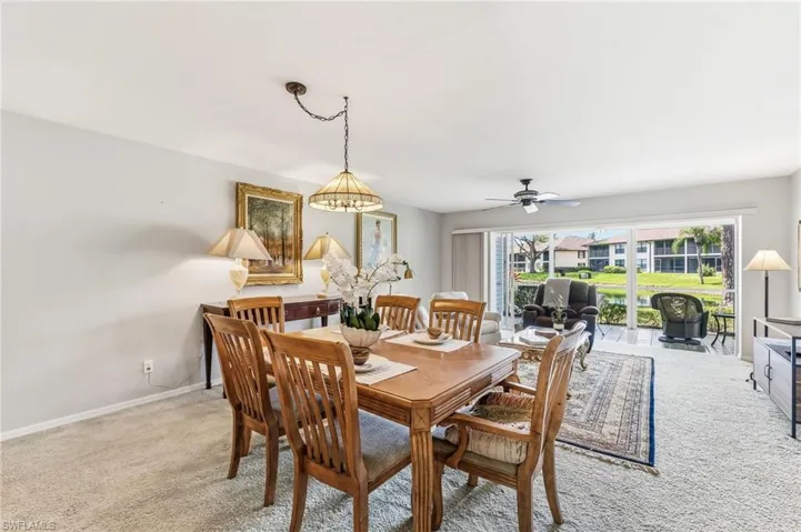 Open Dining with view of pond