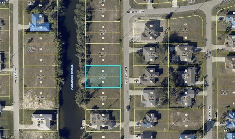 Map of property location with property parcel outlined