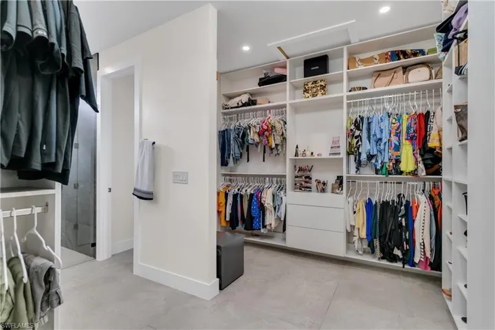 Spacious closet with attic access