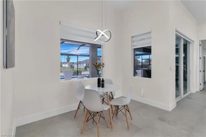 Dining area with baseboards