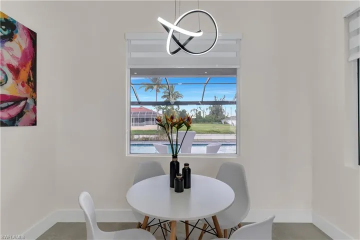 Dining area featuring baseboards