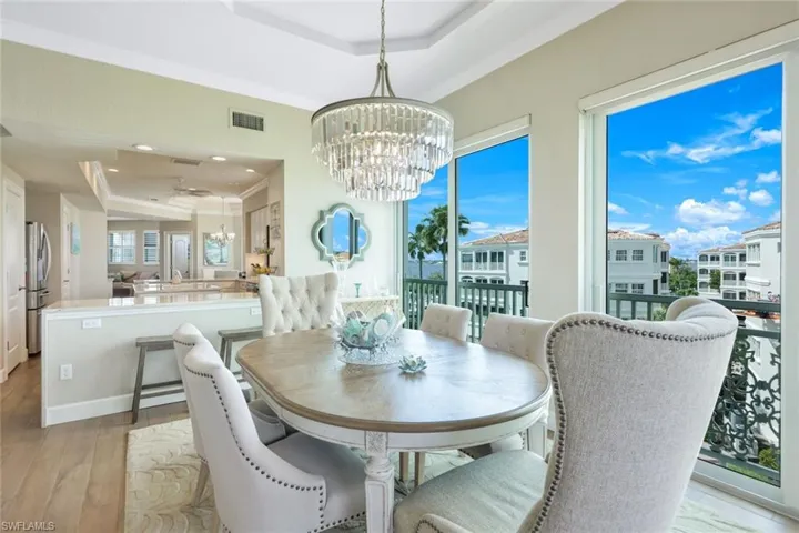 Stunning Top Floor Penthouse with views to the river, marina, lakes and golf course!