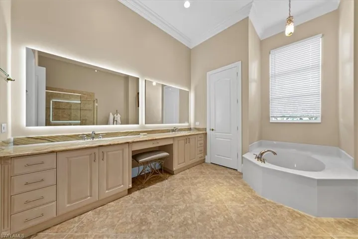 Soaking Tub and Separate Glass Shower