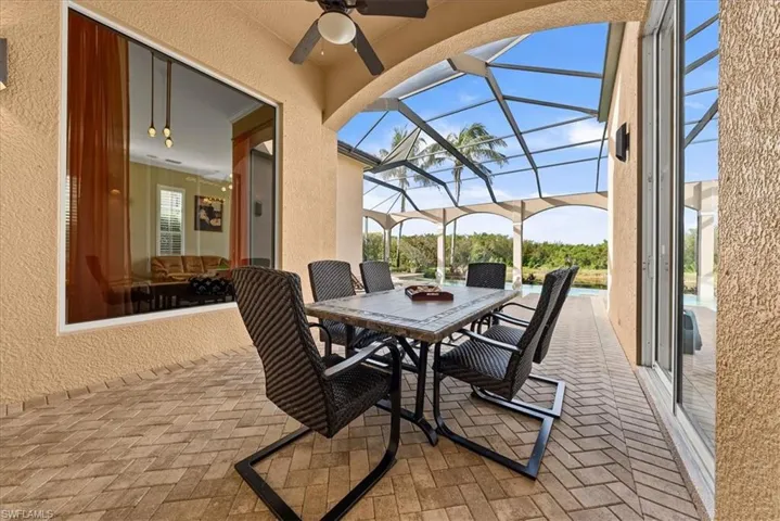 Covered Patio Space Ideal for Outdoor Dining