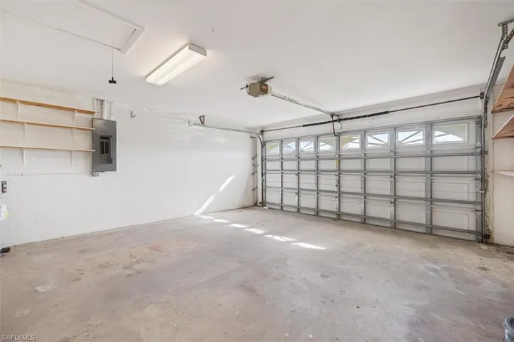 A standard 2-car garage at 19' x 19'