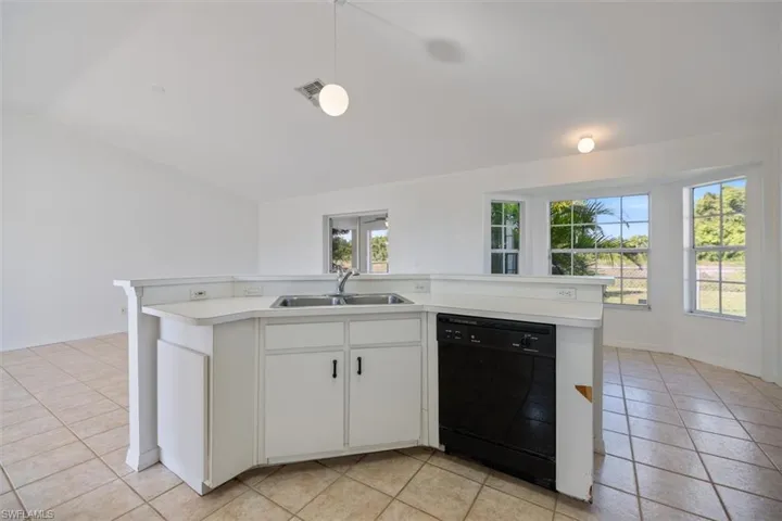 A large island with a Double Sink & Dishwasher
