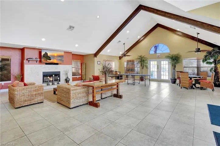 Clubhouse with fireplace