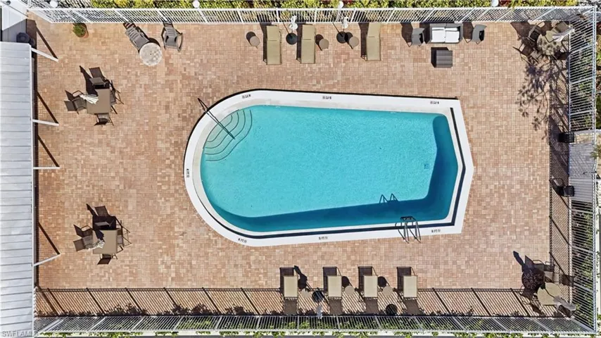 Bird's eye view of the pool