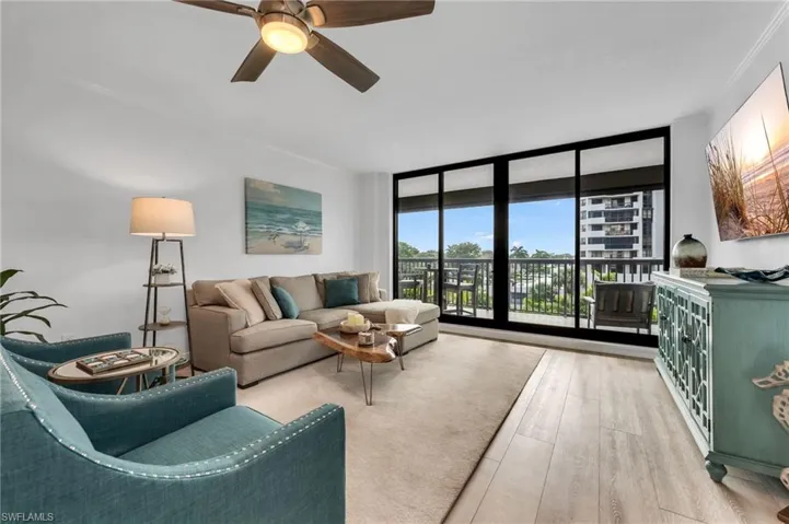 Living Room with Sliding Doors to Balcony