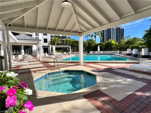 Community Pool Featuring a Gazebo/Covered Area and a Community Hot Tub/Spa