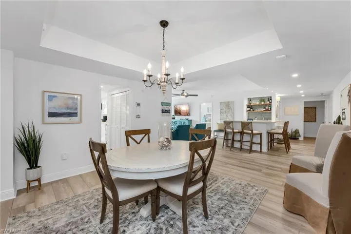 Dining Room features a Tray Ceiling